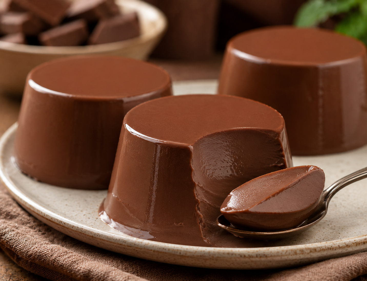 Puding Coklat Sutra Lumer di Mulut