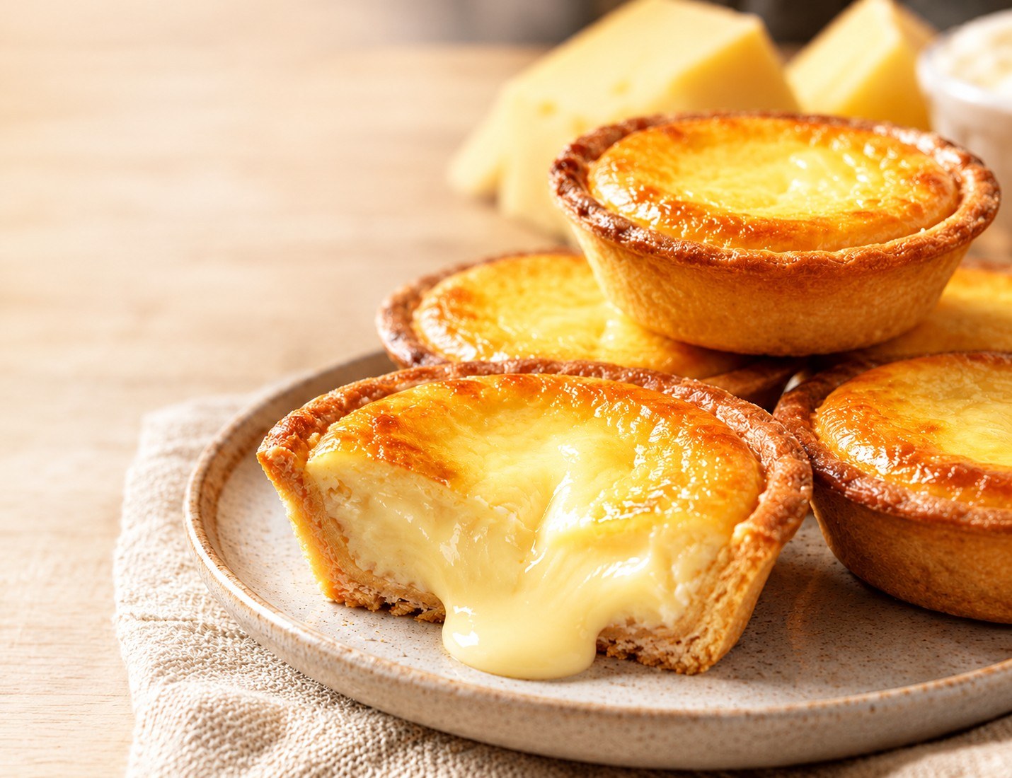 Japanese Cheese Tart Mini Creamy Lumer: Lembut Lumer, Crispy di Luar!