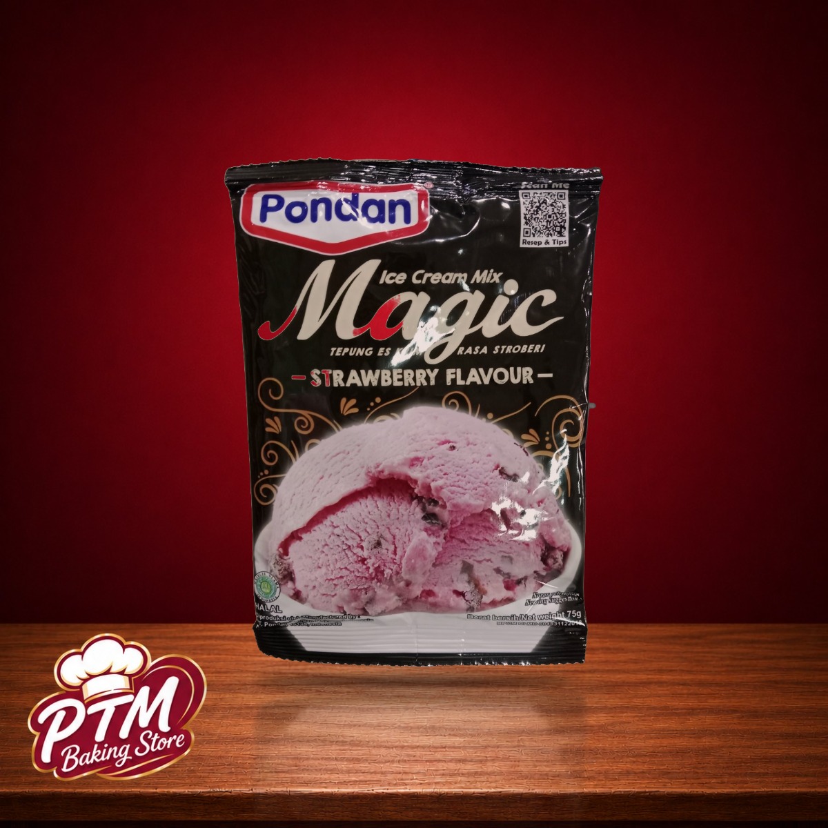 Pondan Ice Cream Straw 75g
