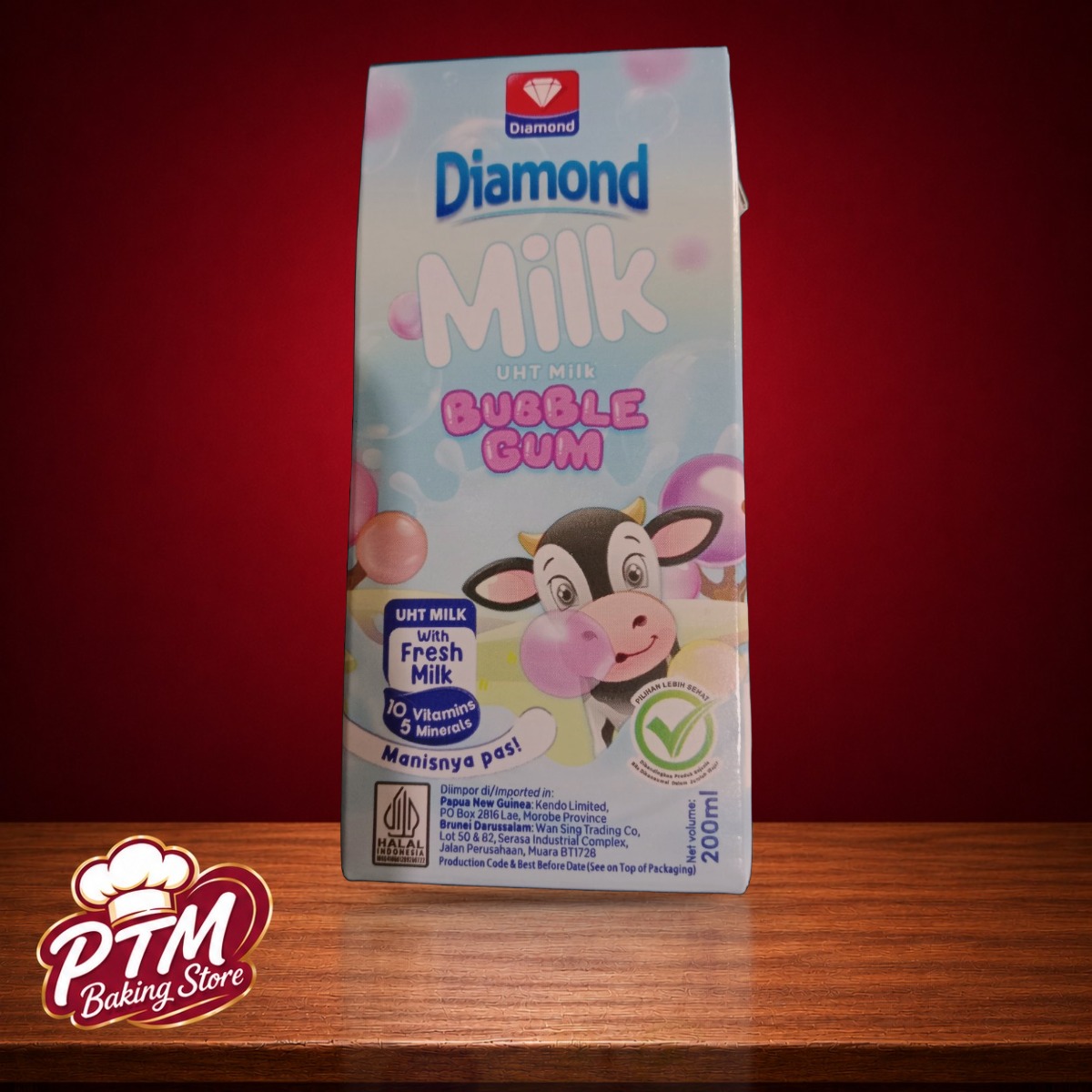 UHT Diamond Bubble Gum 200ml