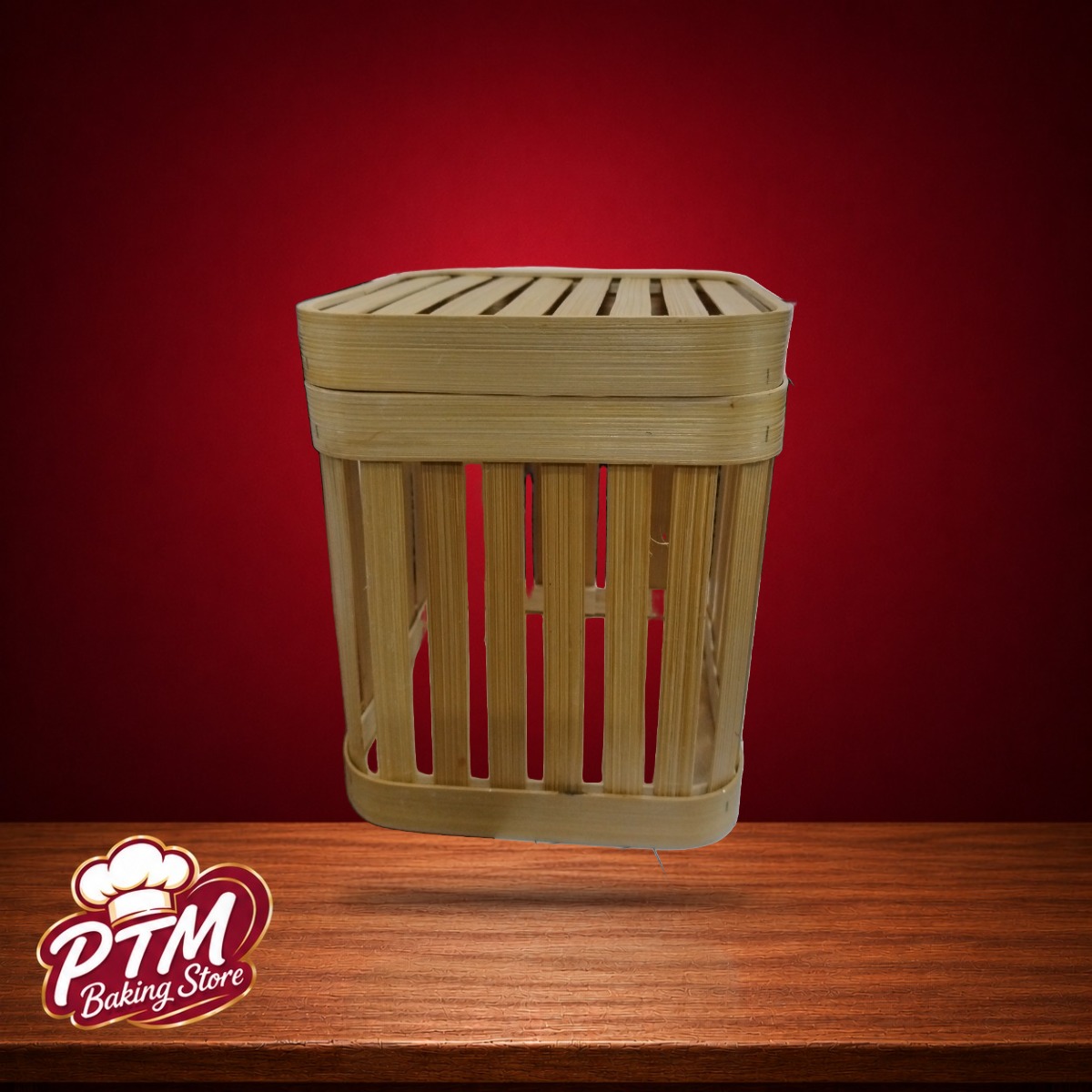 Keranjang Bambu Kotak 2 Toples